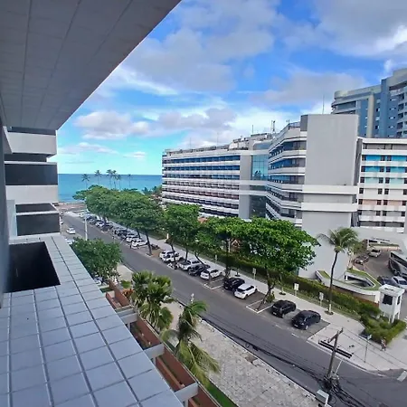 Stúdio com restaurante, mini-mercado, academia, vista praia, piscina - Apto 508-3